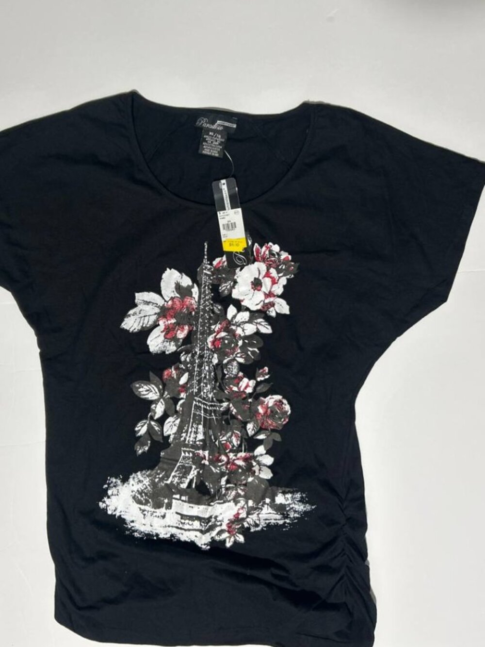 Paradisio Eiffel Tower Rhinestone Tee Women’s XL